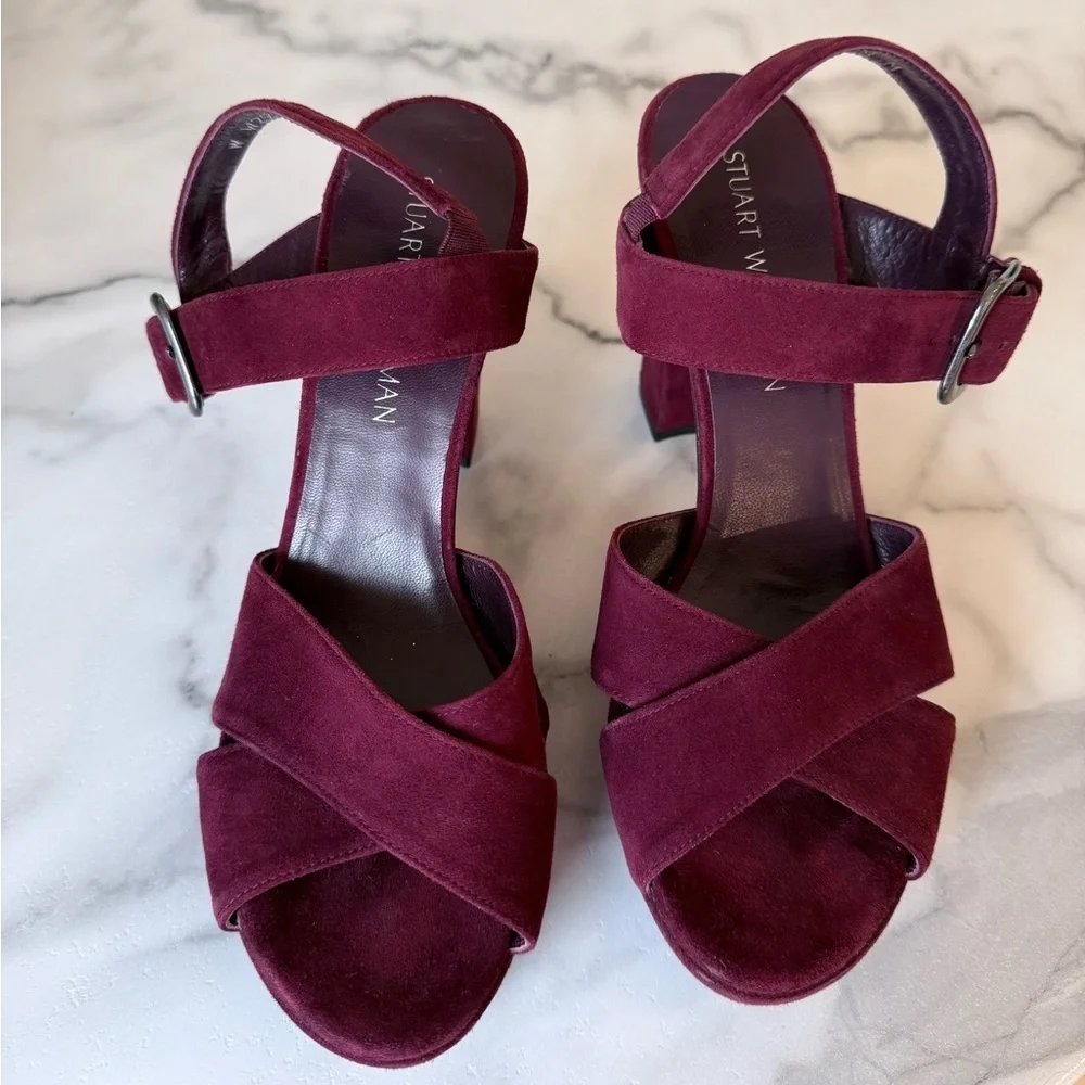 Stuart Weitzman Slingback Heels size 8.5 Romantic Closet Staple Quiet Luxury - Picture 5 of 7